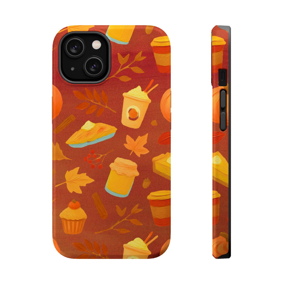 Autumn Treats Magnetic Phone Case — Fall Coffee & Pastry Protective Cover
