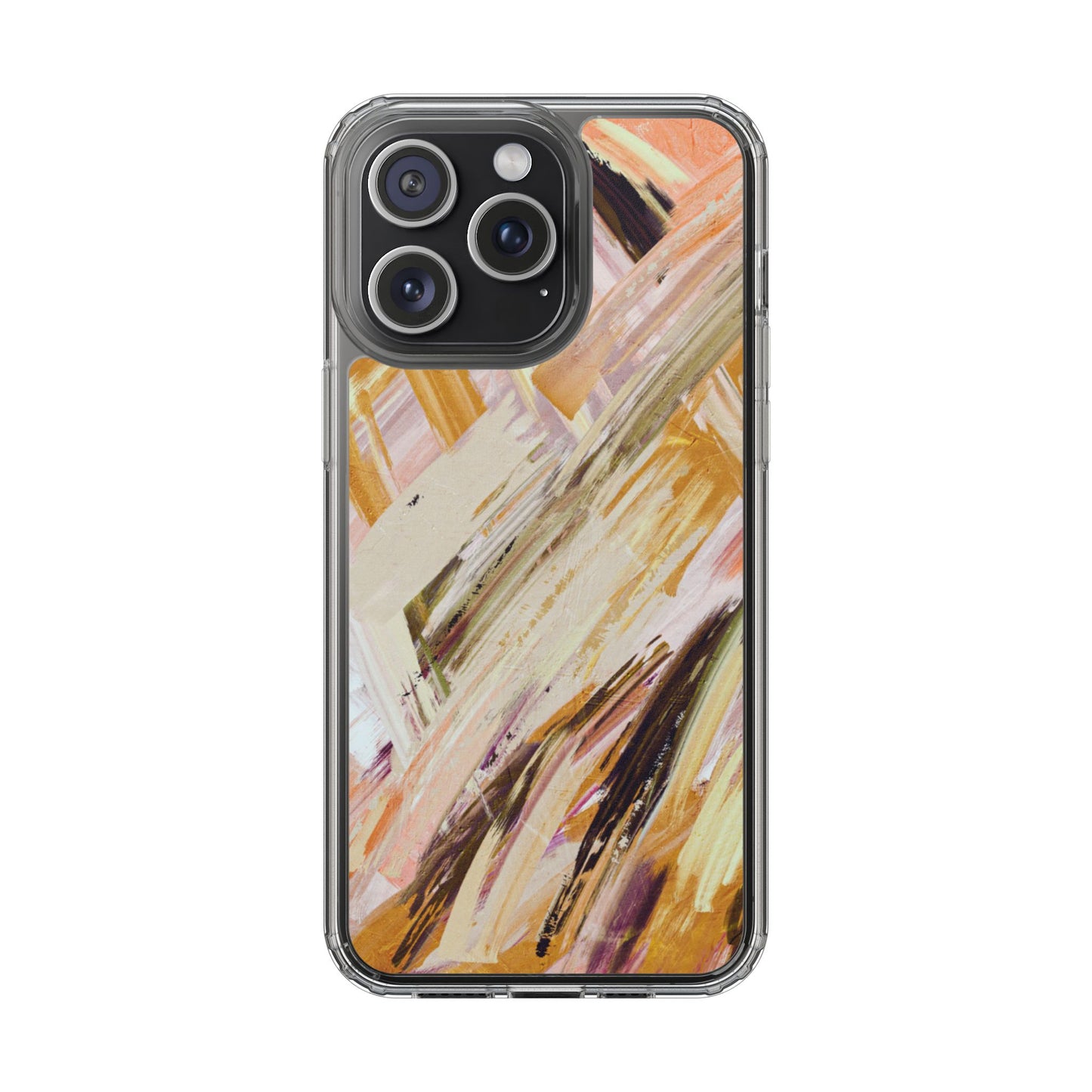 Clear Phone Case – Brush & Bronze