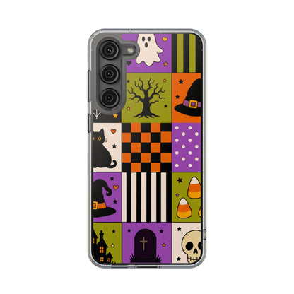 Clear Phone Case – Spooky Patchwork