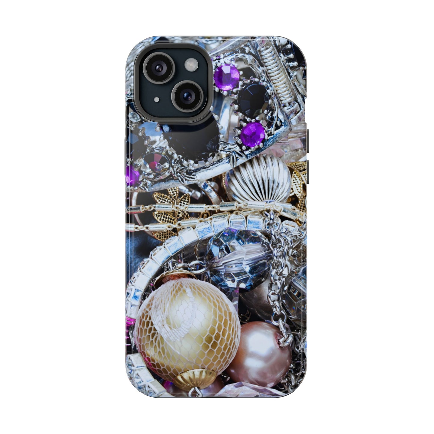 Impact-Resistant Phone Case – Chrome Jewel