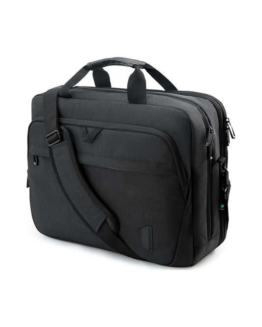 Expandable 17.3" Laptop Briefcase – TSA-Friendly, Water-Resistant Business Bag with Multi-Compartments, Padded Protection, Anti-Theft Zippers, Ergonomic Strap (Work/Travel)