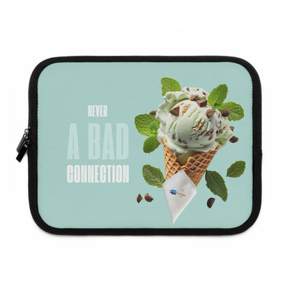 Never a Bad Connection – Mint Ice Cream Laptop Sleeve