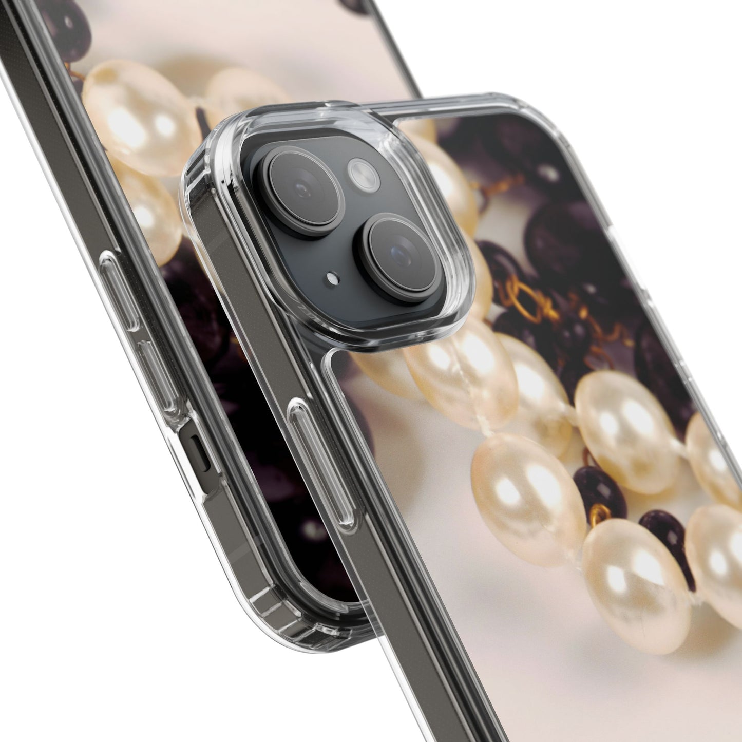 Clear Phone Case – Noir Pearl