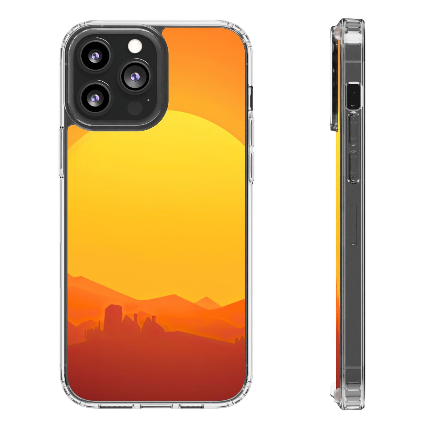 Clear Phone Case – Desert Sunrise