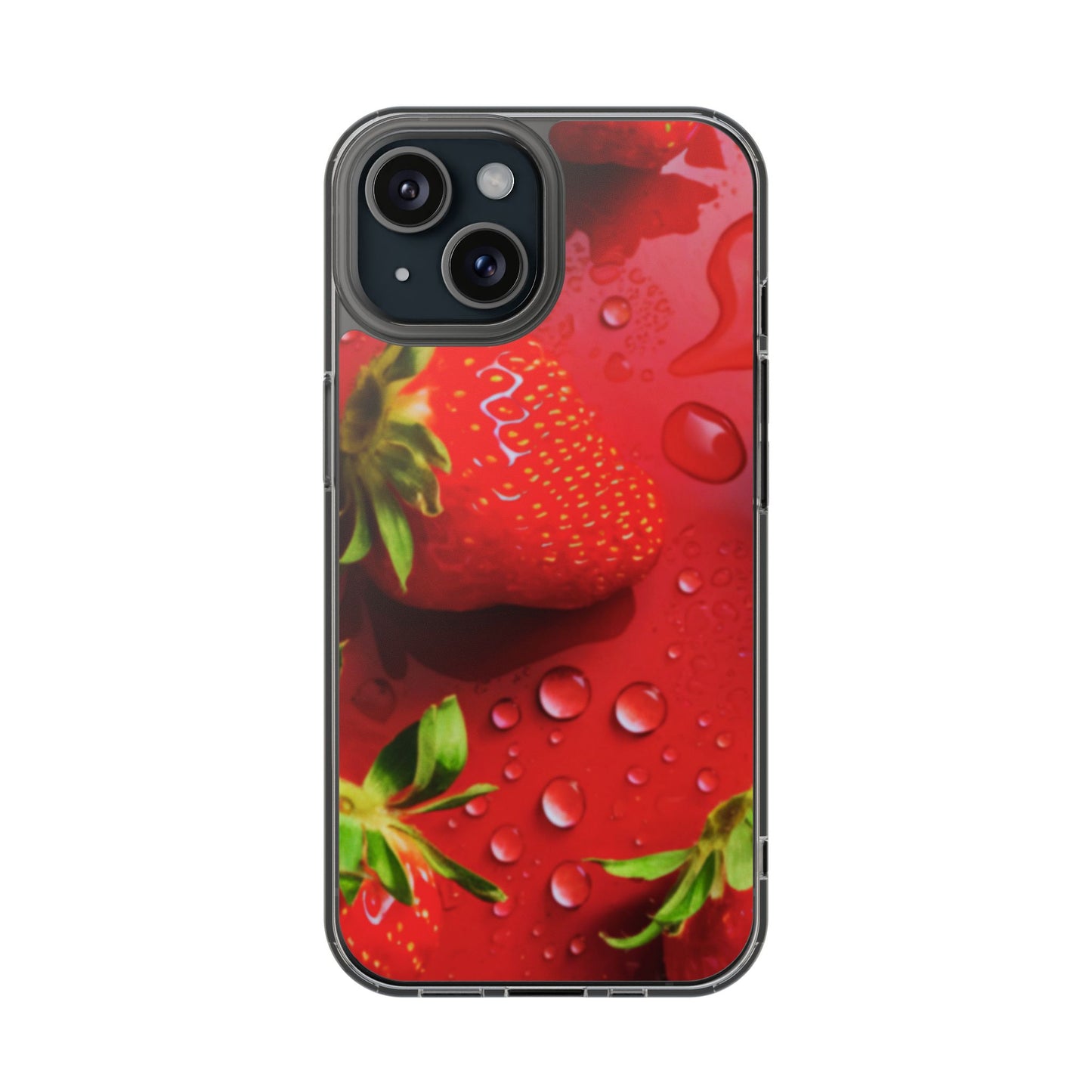 Clear Magnetic Phone Case – Strawberry Drip