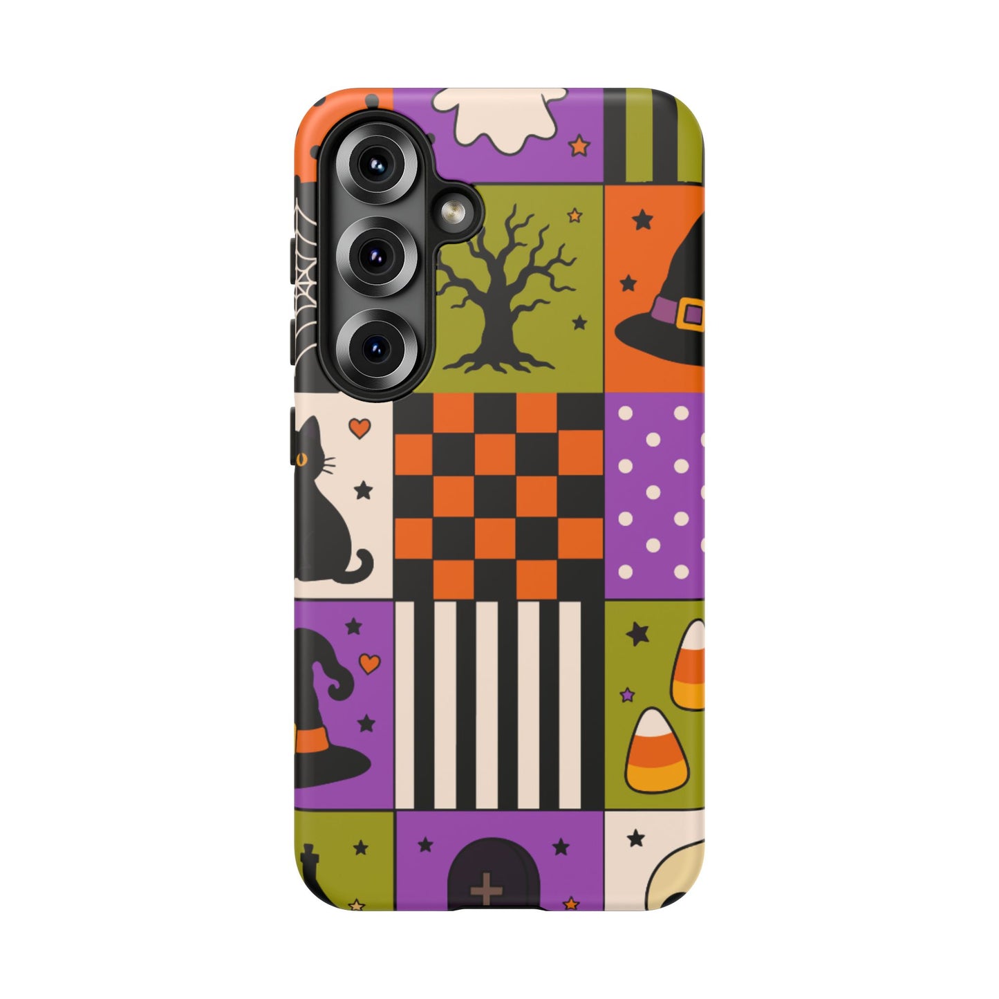 Protective Phone Case – Spooky Patchwork