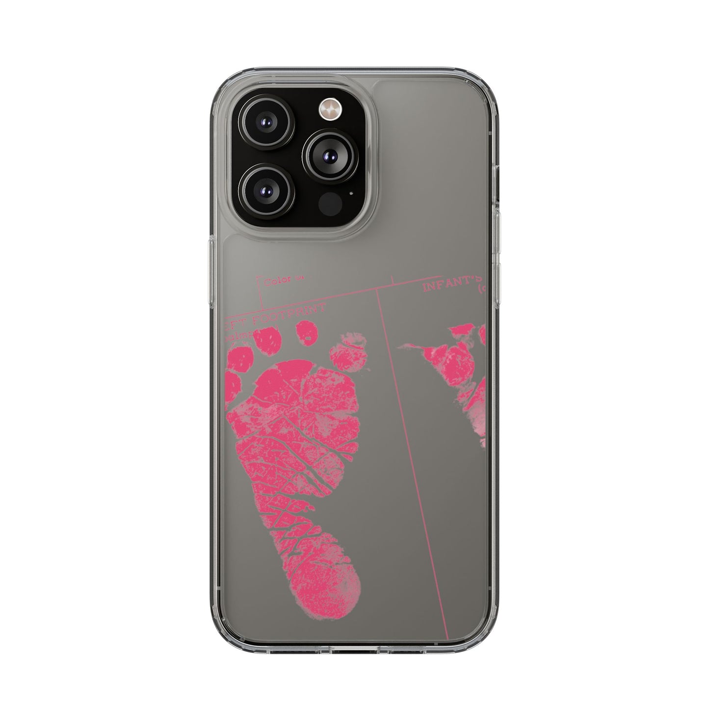 Clear Phone Case – Mom’s Little Pink Footprints
