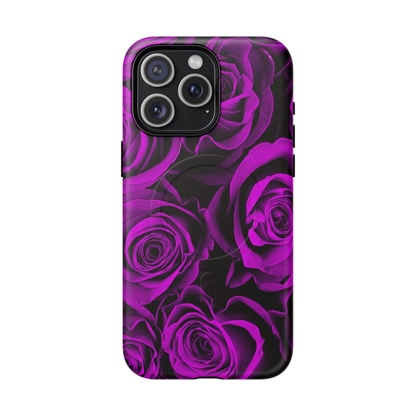 Protective Magnetic Phone Case – Amethyst Roses