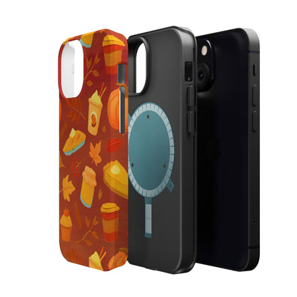 Autumn Treats Magnetic Phone Case — Fall Coffee & Pastry Protective Cover