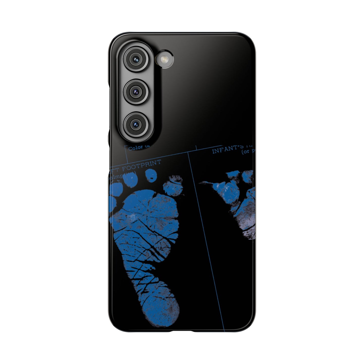 Snap Phone Case – Mom’s Little Blue Footprints