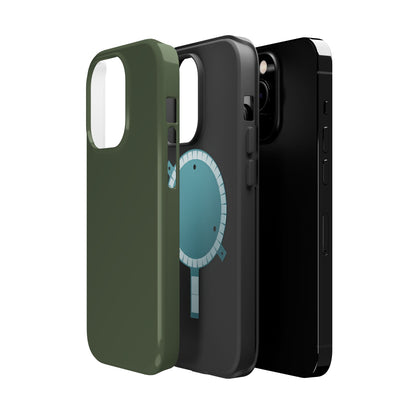 Wireless-Charging Compatible Case – Cabin Green – Compatible with iPhone 13–17 & Samsung Galaxy S25–S26 Series