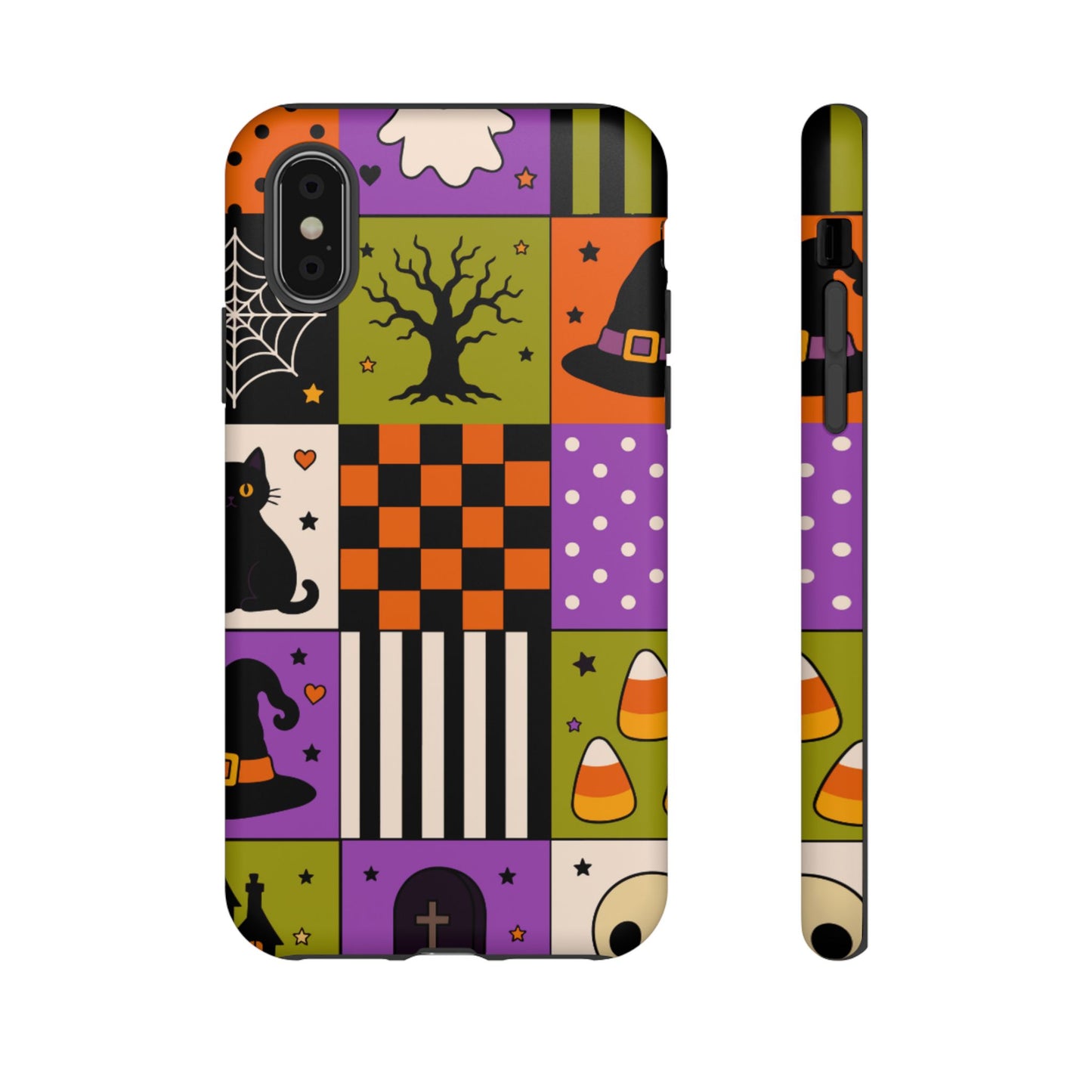 Protective Phone Case – Spooky Patchwork