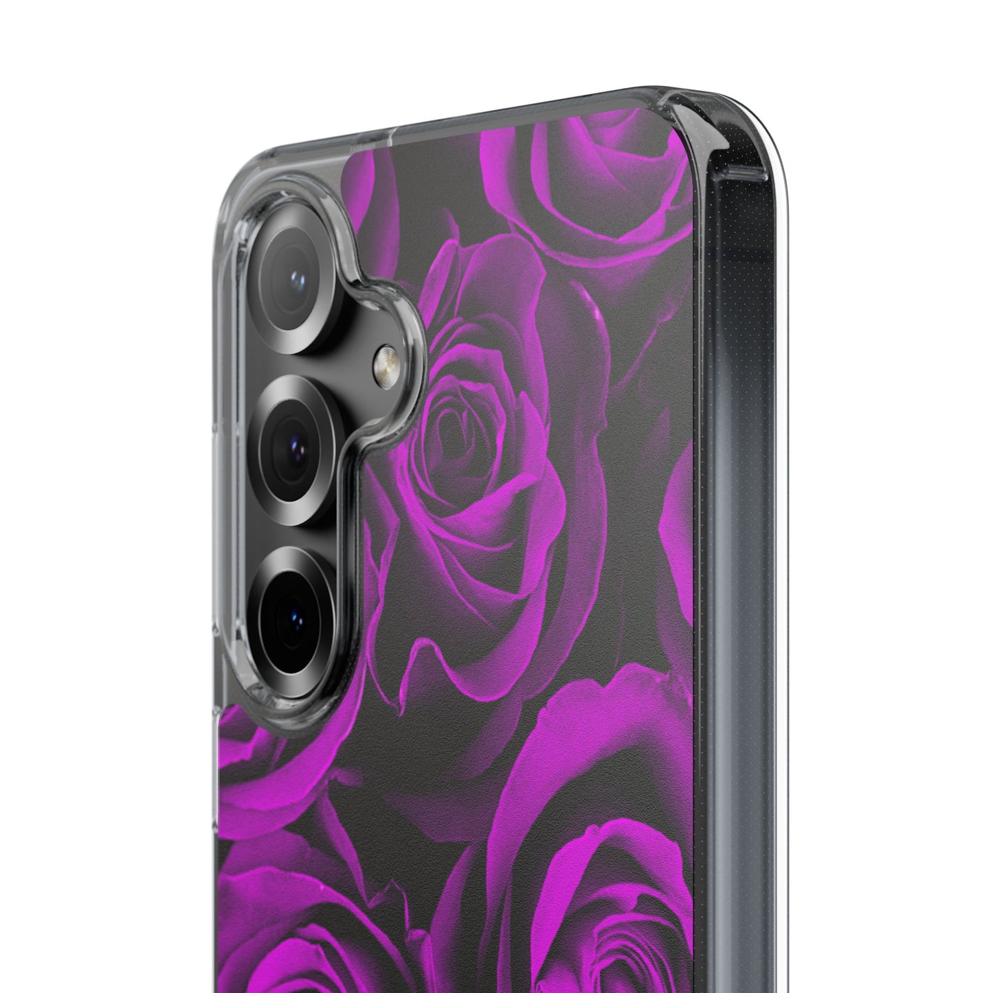 Clear Phone Case – Amethyst Roses