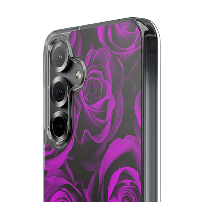 Clear Phone Case – Amethyst Roses