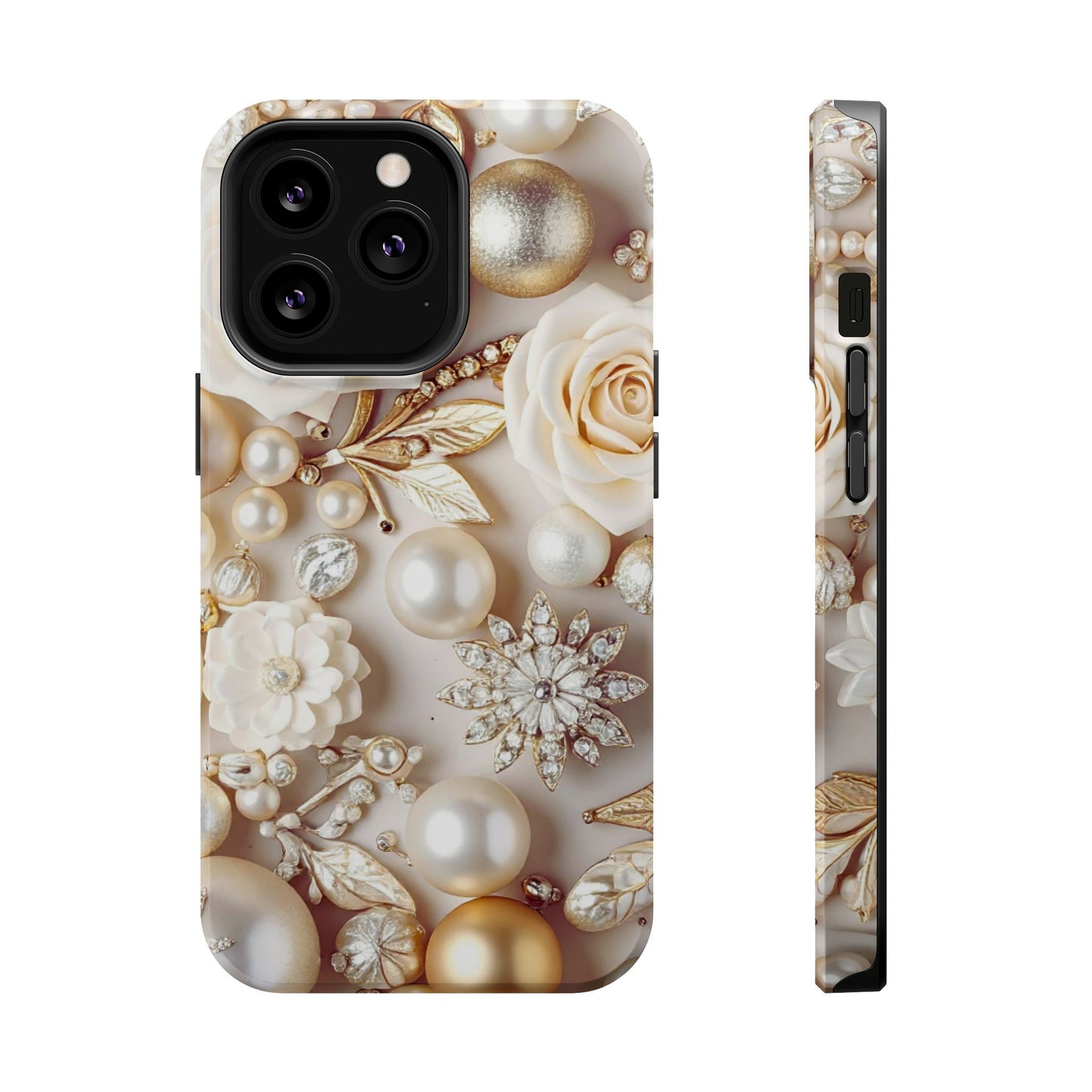 Wireless-Charging Compatible Case – Ivory Opulence