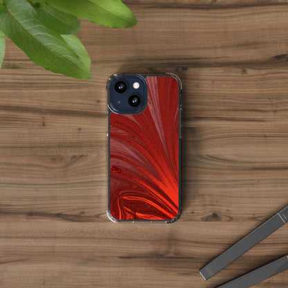 Clear Phone Case – Crimson Current