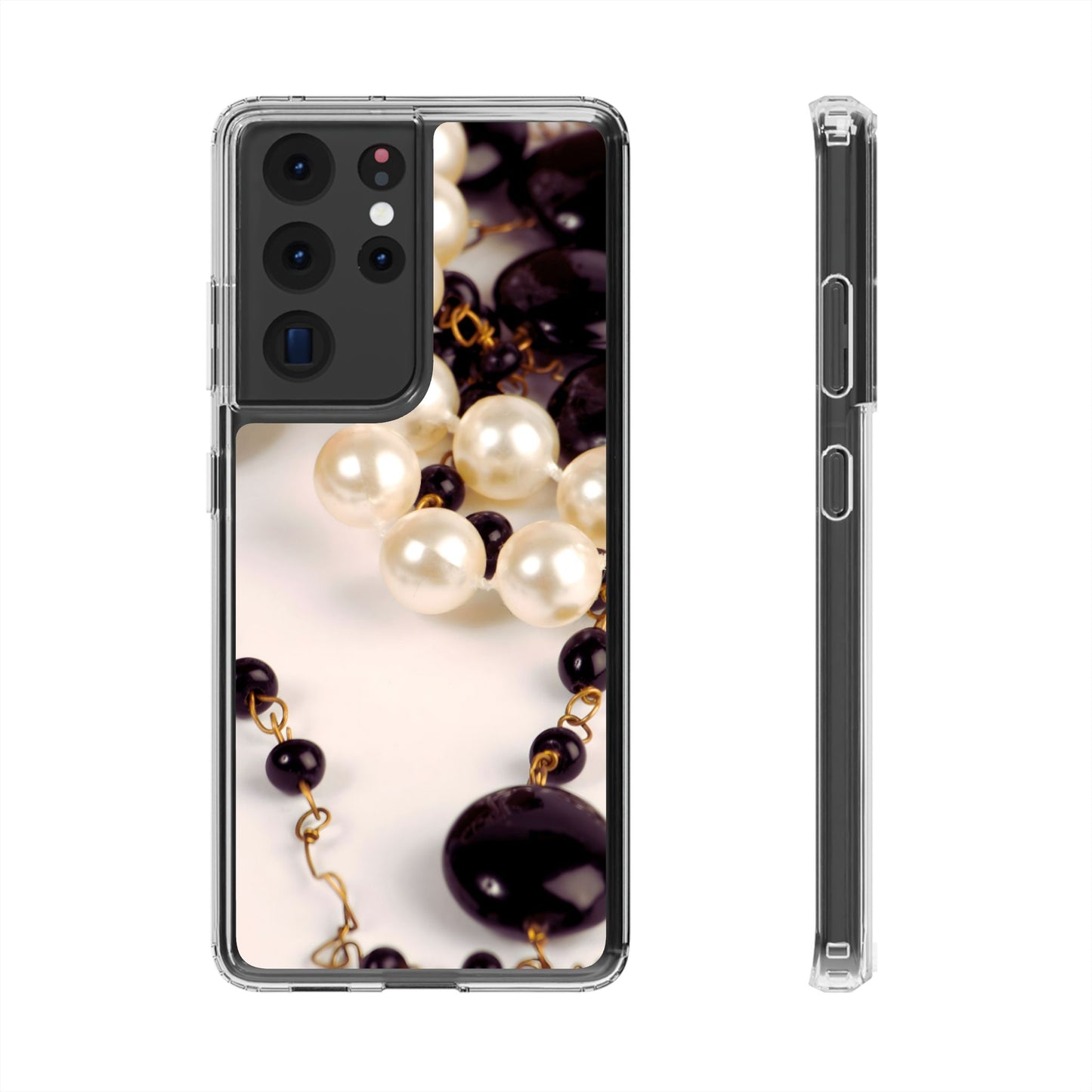 Clear Phone Case – Noir Pearl