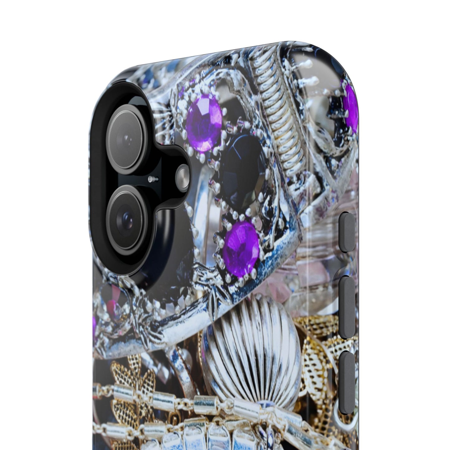 Impact-Resistant Phone Case – Chrome Jewel