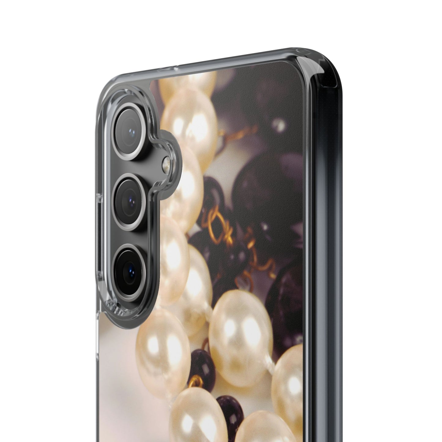 Clear Phone Case – Noir Pearl