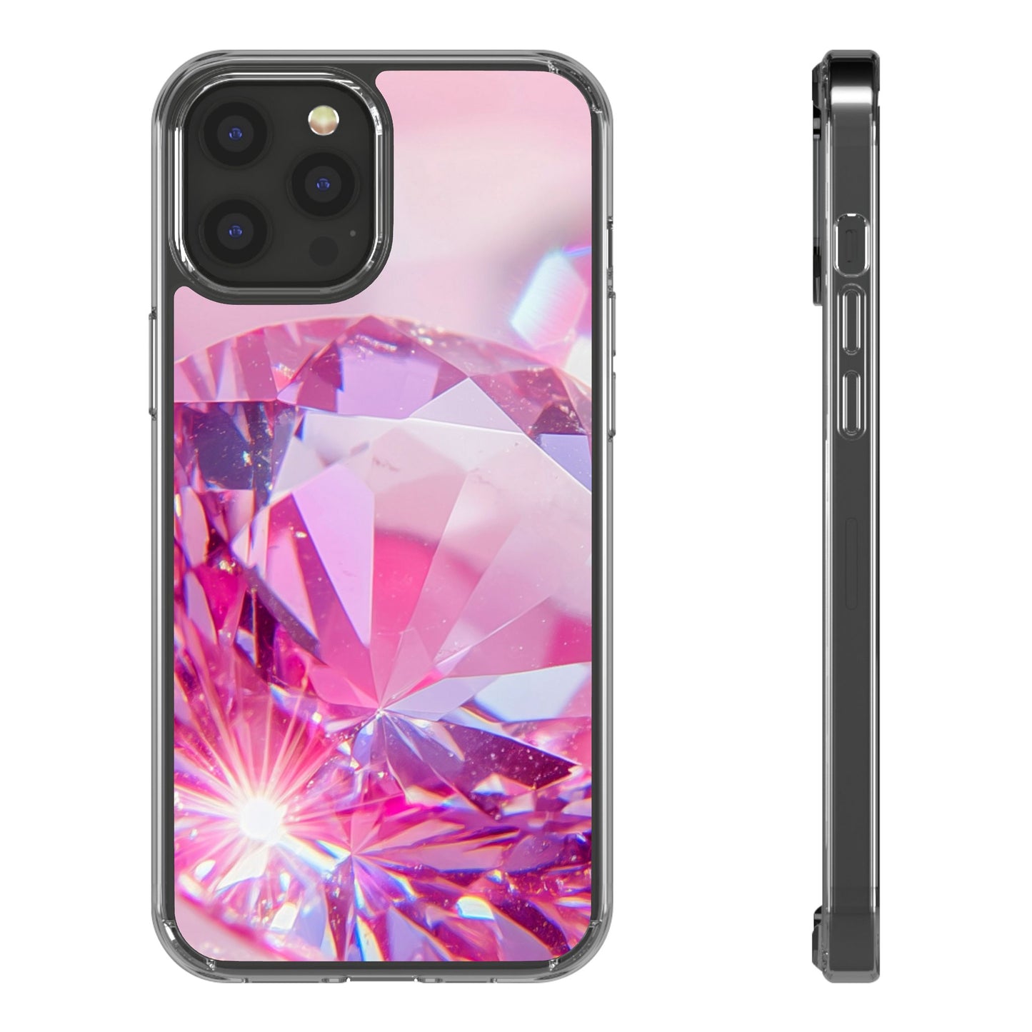 Clear Phone Case – Pink Ice