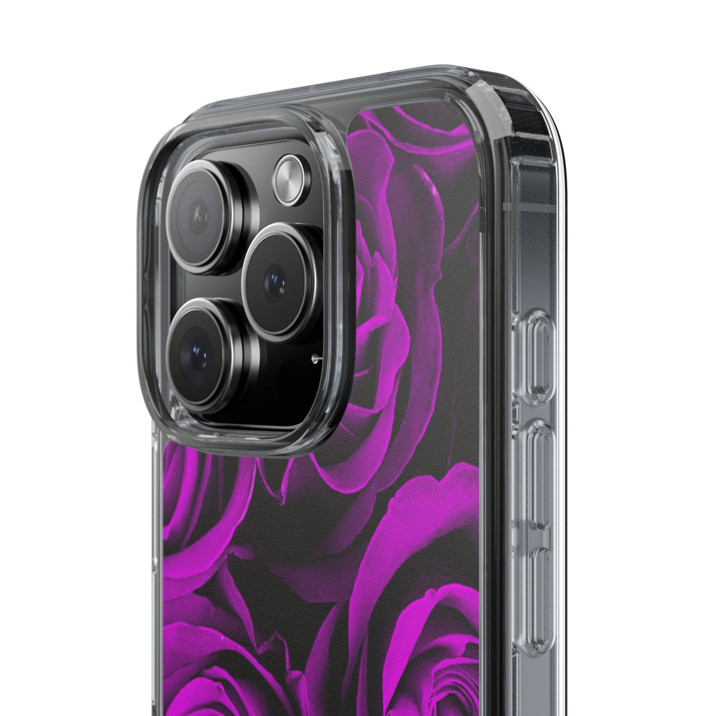 Clear Phone Case – Amethyst Roses