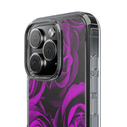 Clear Phone Case – Amethyst Roses