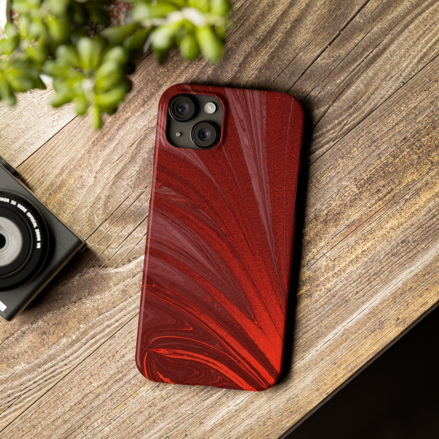 Slim Phone Case — Crimson Current