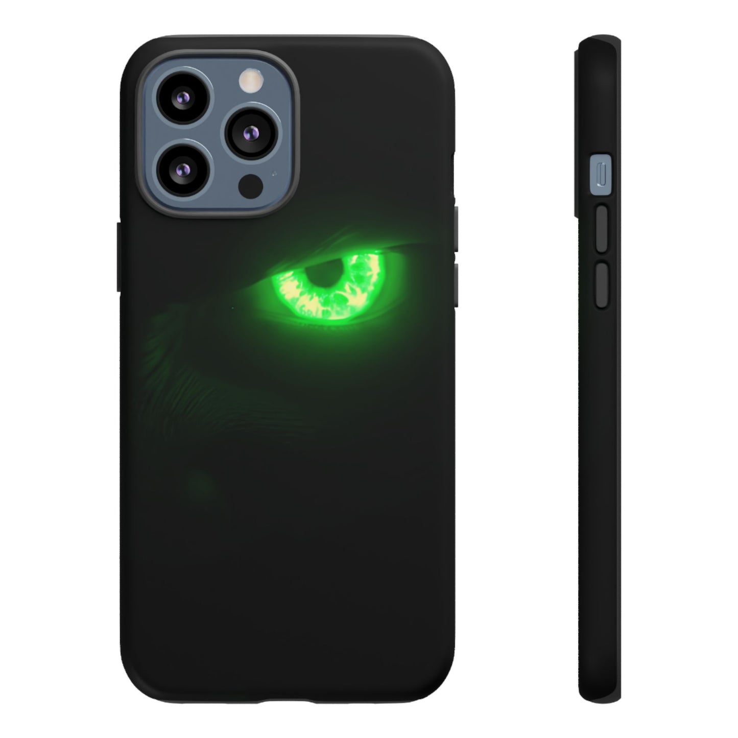 Protective Phone Case – Neon Green Monster Eyes
