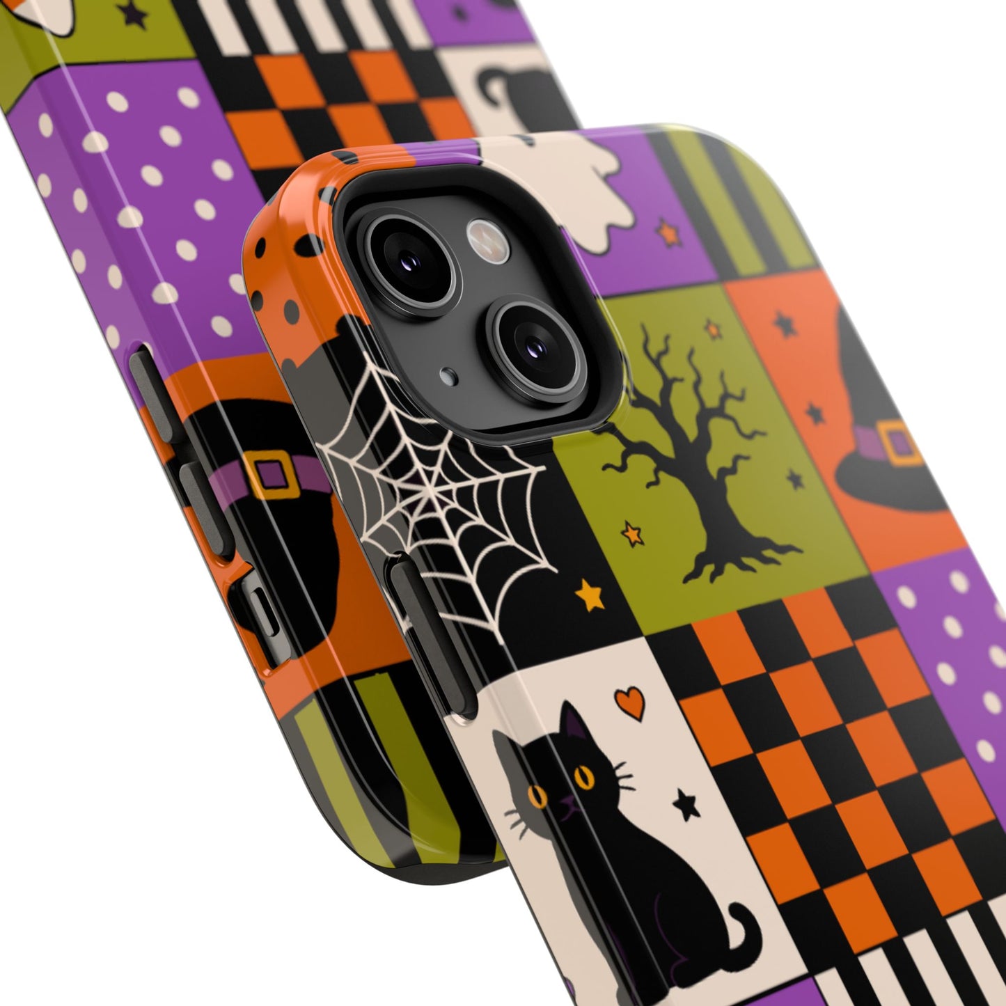 Impact-Resistant Phone Case – Spooky Patchwork