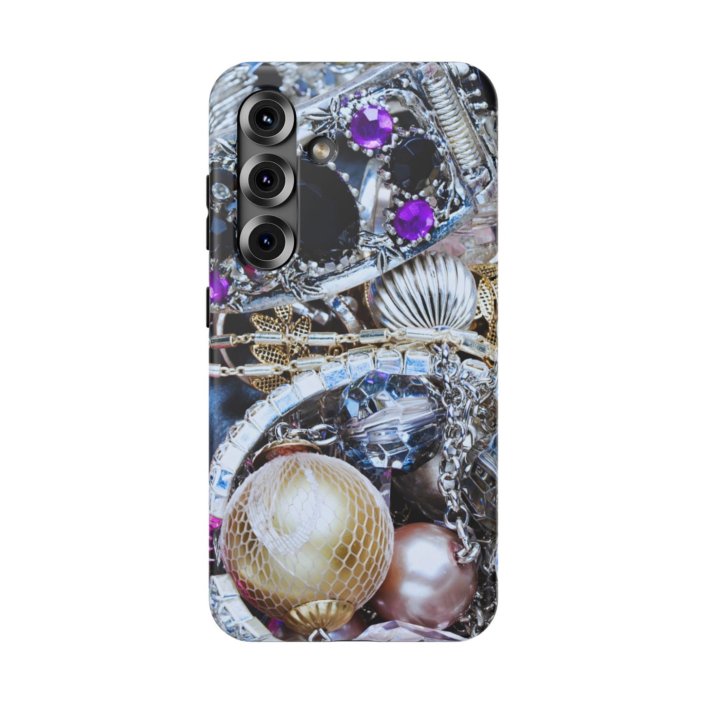 Impact-Resistant Phone Case – Chrome Jewel
