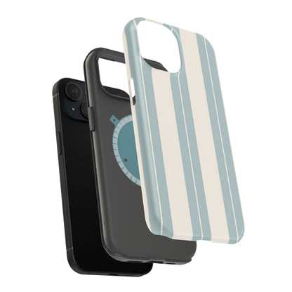 Wireless-Charging Compatible Case – Coastal Stripe