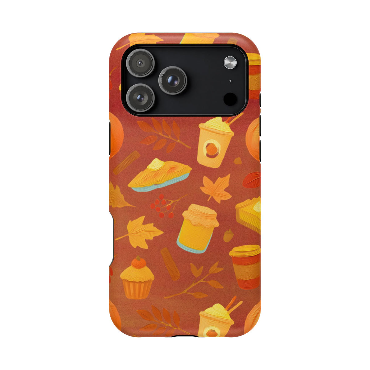 Autumn Treats Magnetic Phone Case — Fall Coffee & Pastry Protective Cover