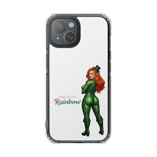Clear Magnetic Phone Case – “End of the Rainbow” St. Patrick’s Day Design
