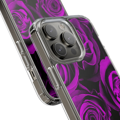 Clear Phone Case – Amethyst Roses