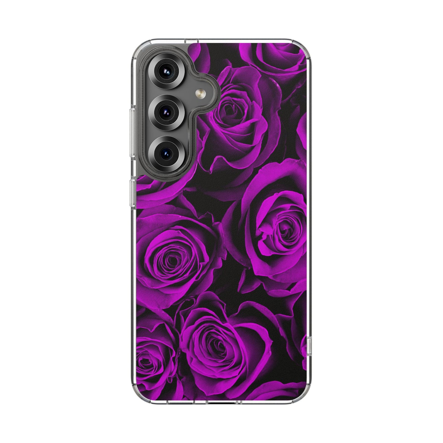 Clear Phone Case – Amethyst Roses