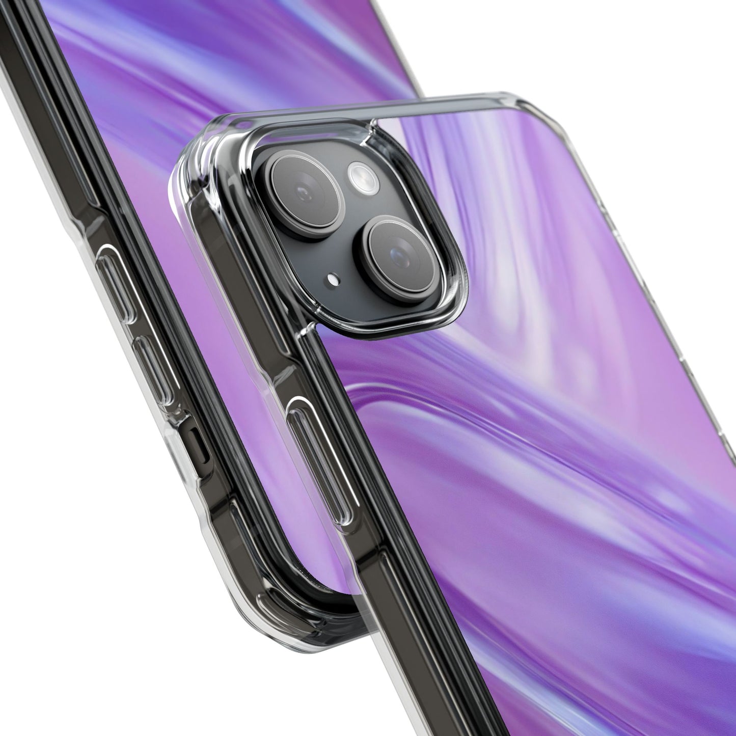 Clear Magnetic Phone Case – Lavender Wave