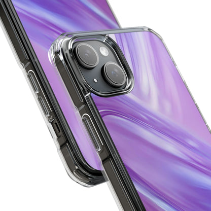Clear Magnetic Phone Case – Lavender Wave