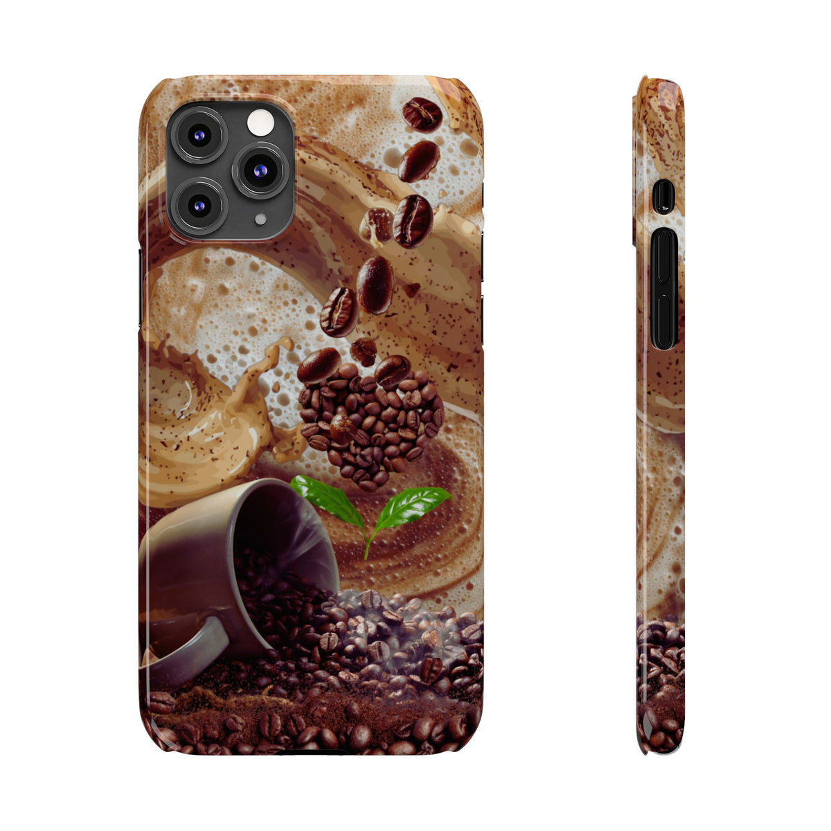 Slim Phone Case – Love at First Sip – Compatible with iPhone 11–17 Series