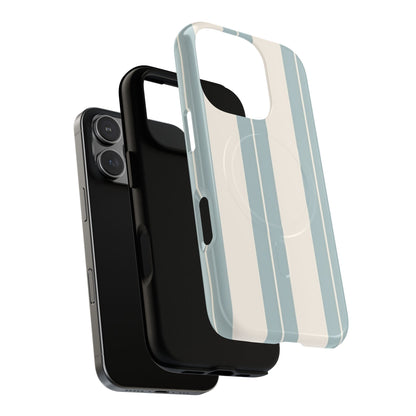 Protective Magnetic Phone Case - Coastal Stripe