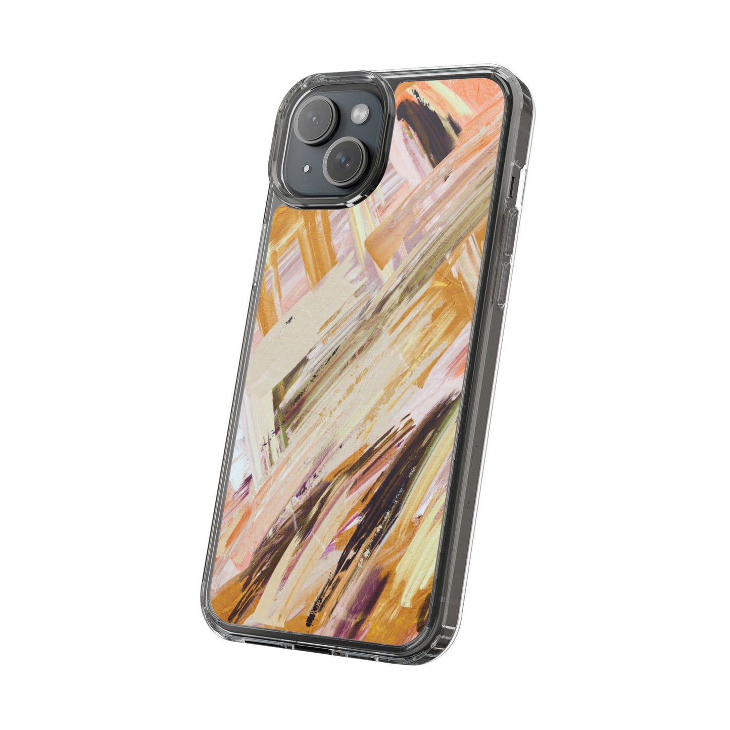 Clear Phone Case – Brush & Bronze