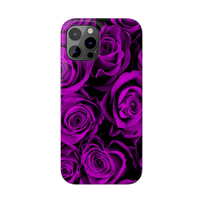 Slim Phone Case – Amethyst Roses