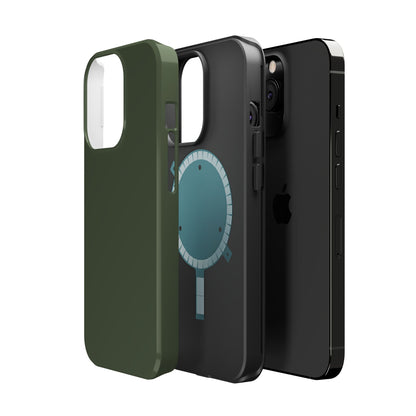 Wireless-Charging Compatible Case – Cabin Green – Compatible with iPhone 13–17 & Samsung Galaxy S25–S26 Series