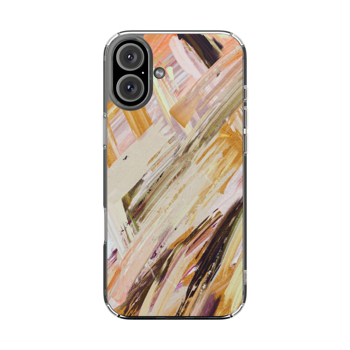 Clear Phone Case – Brush & Bronze