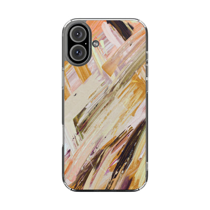 Clear Phone Case – Brush & Bronze