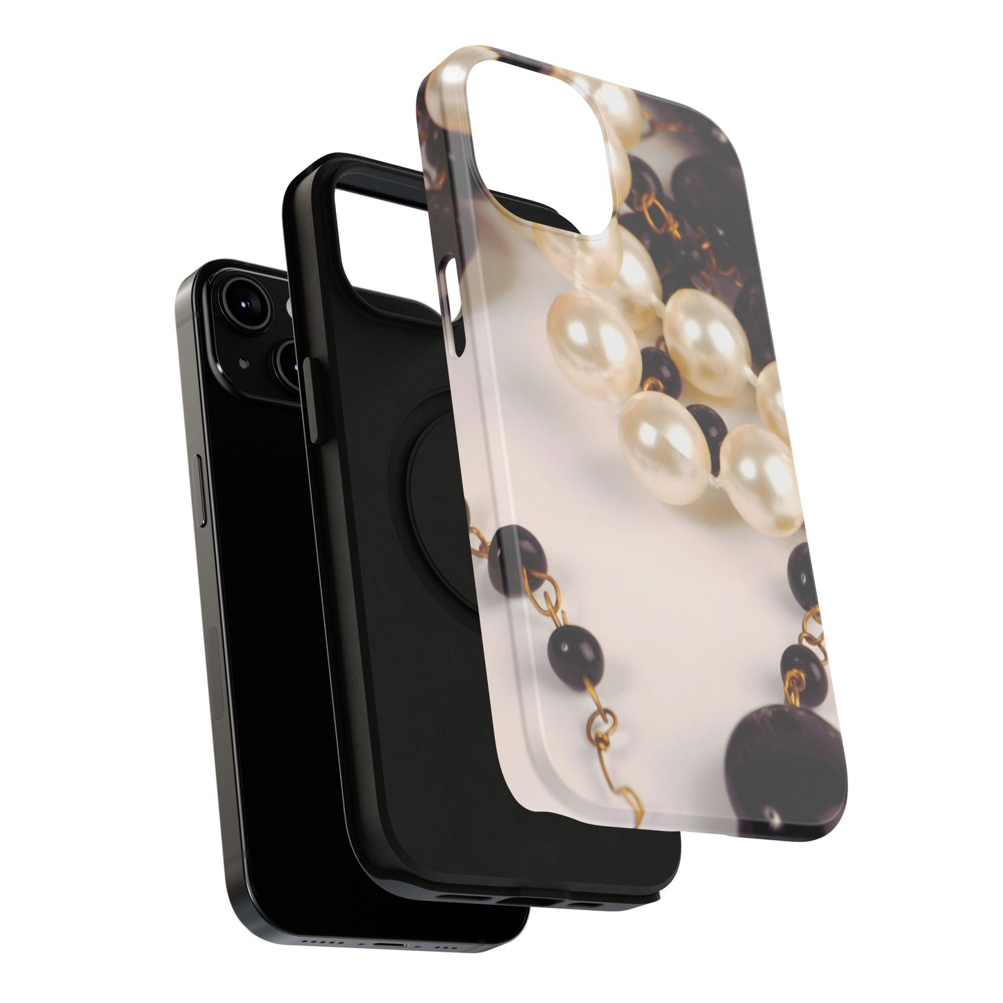 Impact-Resistant Phone Case – Noir Pearl