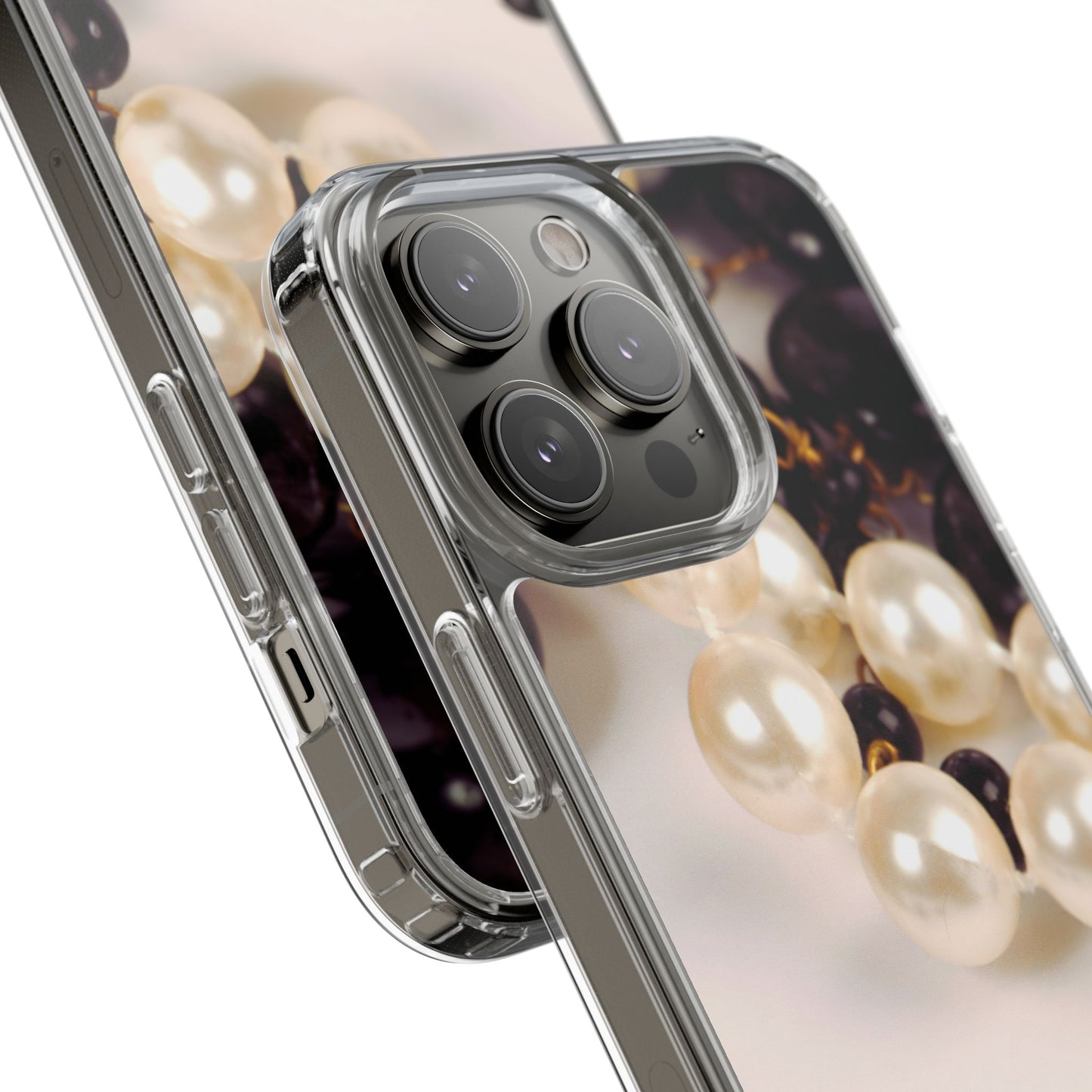 Clear Phone Case – Noir Pearl
