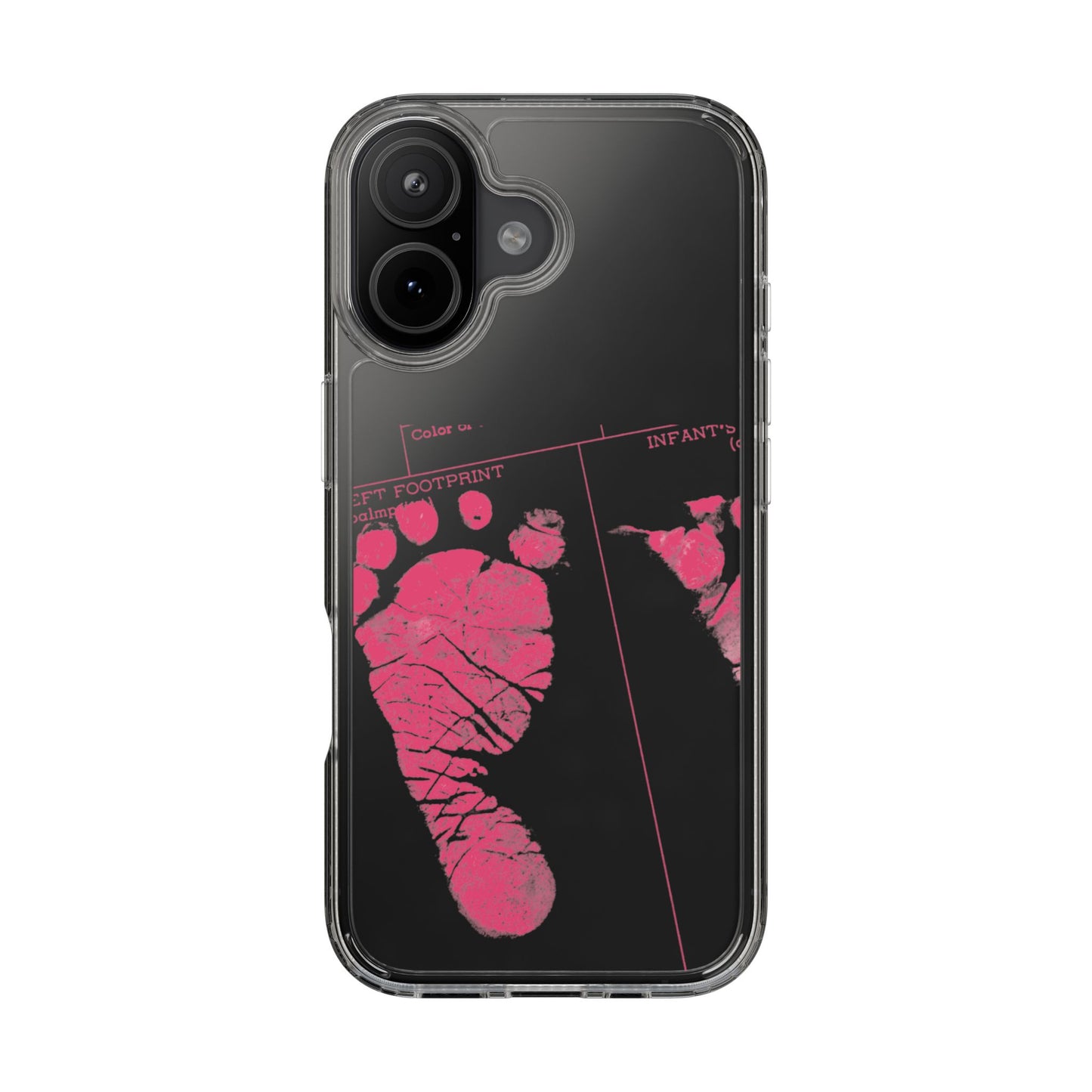 Clear Phone Case – Mom’s Little Pink Footprints
