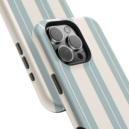 Wireless-Charging Compatible Case – Coastal Stripe