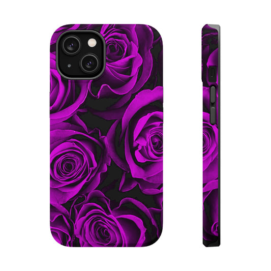 Wireless-Charging Compatible Case – Amethyst Roses