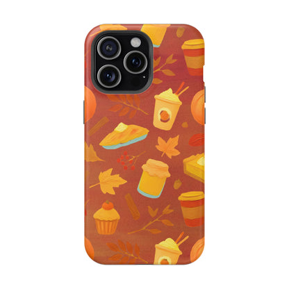Autumn Treats Magnetic Phone Case — Fall Coffee & Pastry Protective Cover